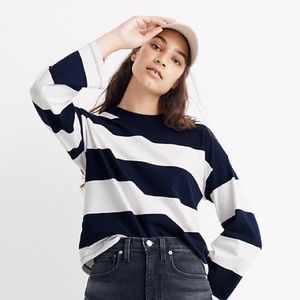 Madewell Easy top long sleeve tee in rugby stripe
